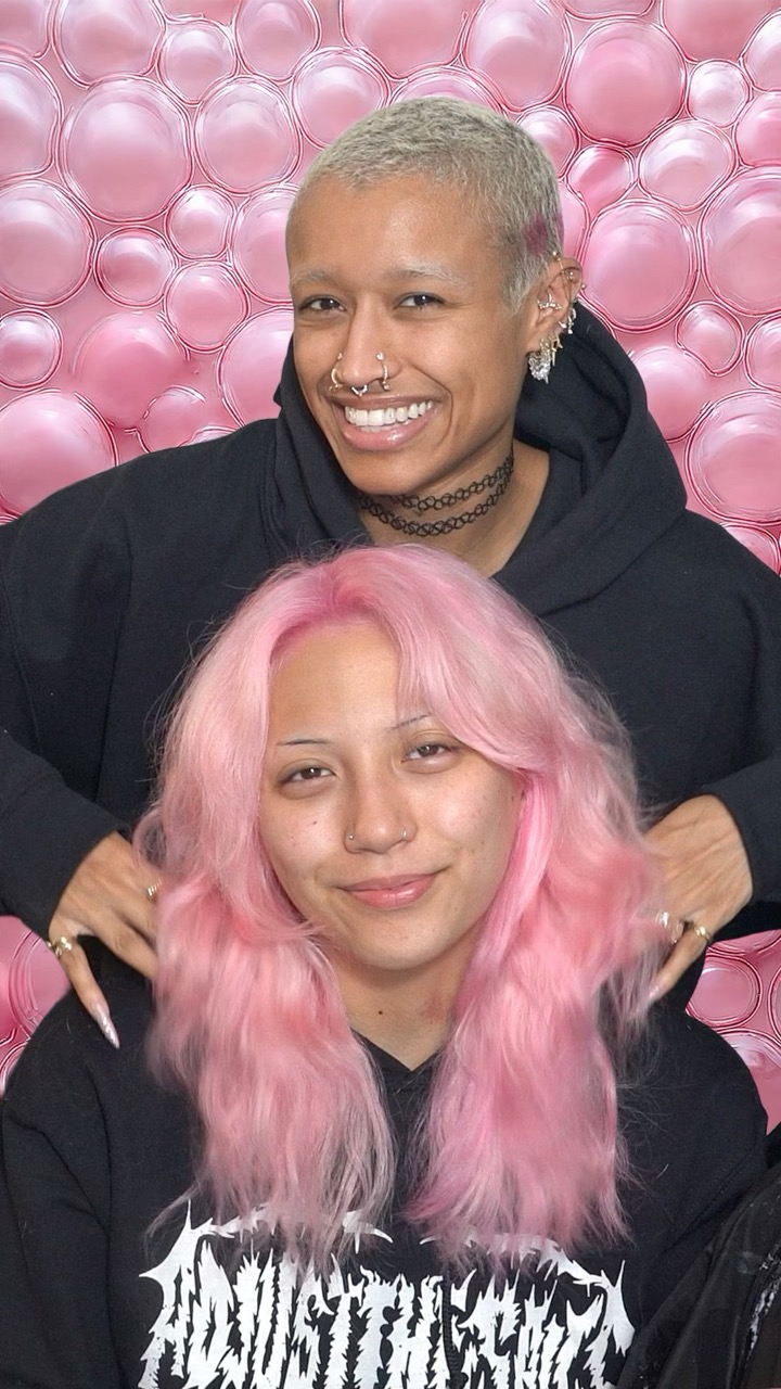 Black to White to Pastel Pink Hair Dye Tutorial!        #HairDye #PinkHair #HairDyeTutorial