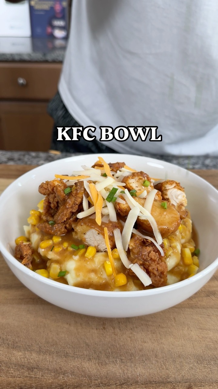 KFC BOWL 🍗🔥 #onestopchop #comfortfood #kfcfriedchicken