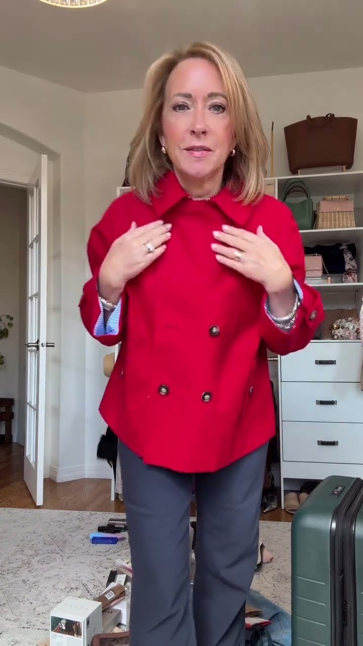 How cute is this red jacket?! I’m wearing a petite small