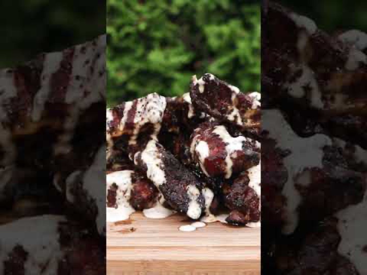 Smoked Ribs WIth Alabama White Sauce Recipe #shorts #BBQ