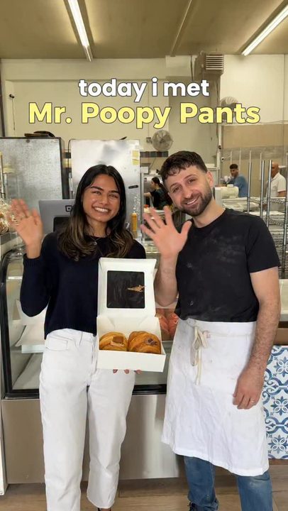 I met Mr. Poopy Pants @alidasbakery 🥐
📍Everett, WA

Nech, the owner of Alida’s Bakery, has been going viral for his croissant videos narrated by his adorable kids. I had to see if the hype was real and I can confidently 