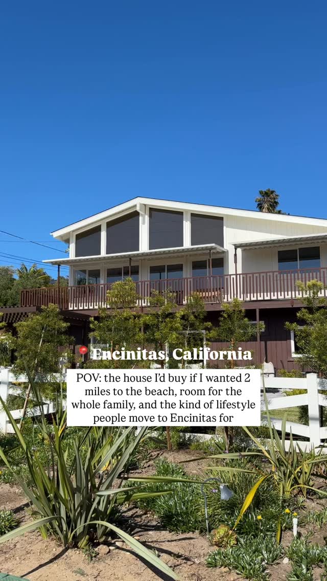 POV: the house I’d buy if I wanted 2 miles to the beach, room for the whole family, and the kind of lifestyle people move to Encinitas for �