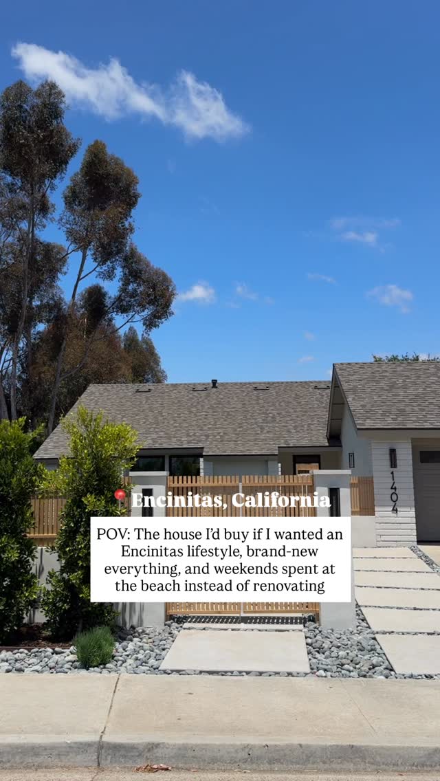 POV: the house I’d buy if I wanted an Encinitas lifestyle, brand-new everything, and weekends spent at the beach instead of renovating 🌊🏡✨