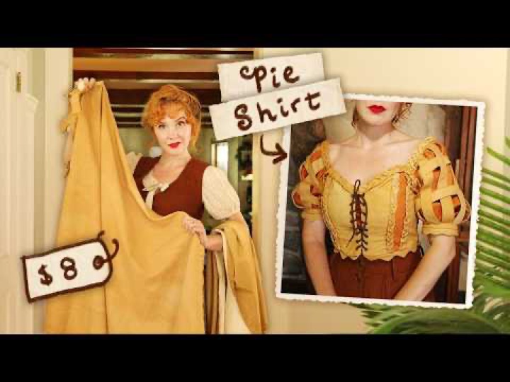 Turning Old Curtains into a Pumpkin Pie Shirt!