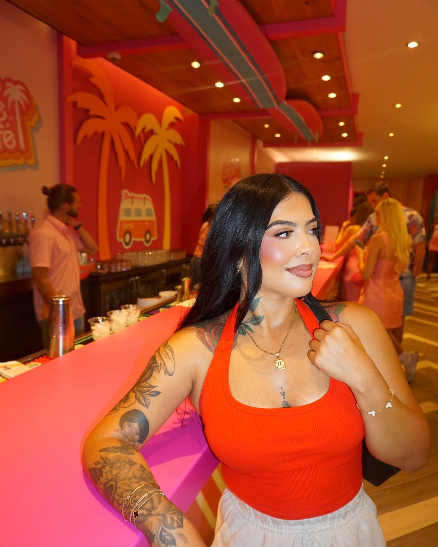 Thank you @barbiecafeofficial for having us experience this new location in my city SD! 
& my plus one @anitravee 🤍🤍

 @barbiecafeofficial