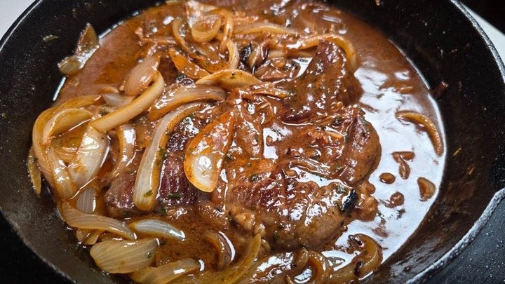 SMOTHERED CHUCK ROAST STEAKS | Tender, Juicy & Covered in Onion Gravy!