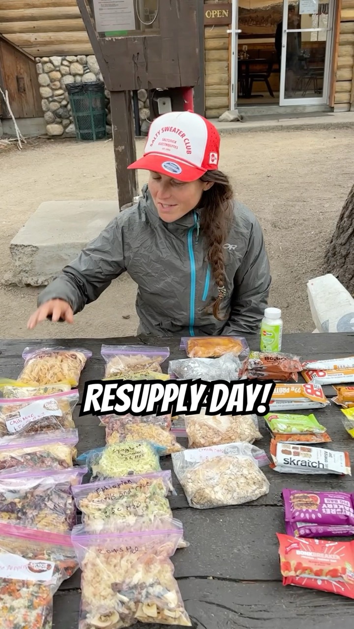We made it to our resupply with only one bar and a handful of granola left! 1/2 through the SHR..