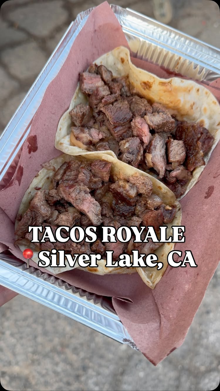 Tacos Royale is one of LA’s hottest new taco destinations, specializing in Sonoran-style carne asada 🌮🌯🥩 @tacosroyale 

#foodie #foodrevi