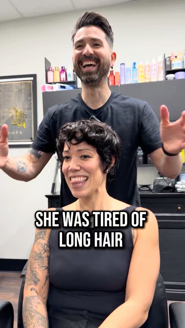 Sometimes you just have to cut it short! #haircut #hair #shortcurly #shorthair #pixiehaircut