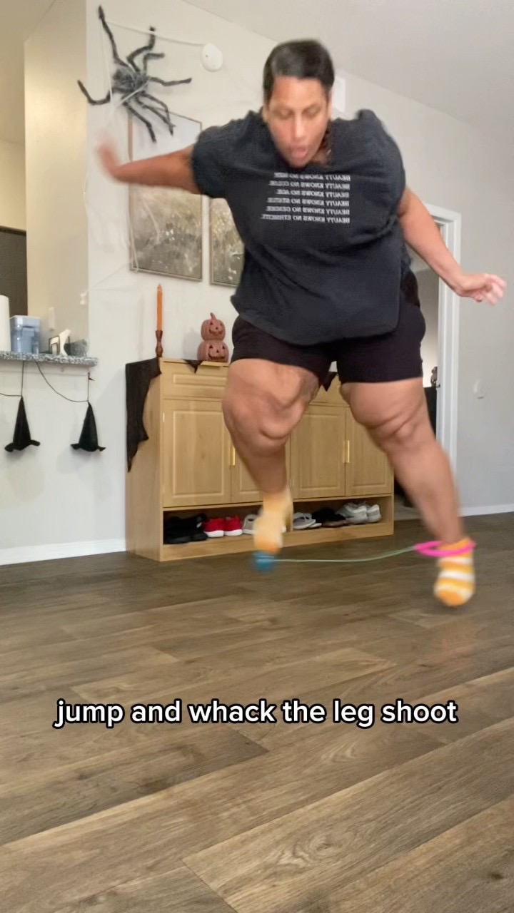 I don’t think I’m really jumping #fitnessjourney #mobility #weightloss #jumping