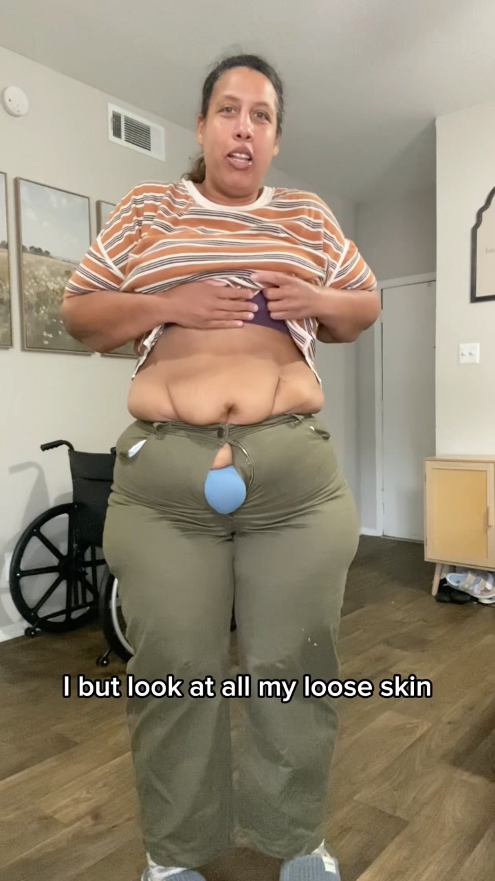 I want them to fit so badly! #looseskin # #weightloss #bodytransformation #fitnessjourney