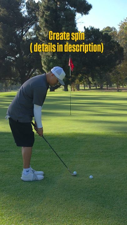 For a spinner chip, 

“right hand to the sky” is a release feel. As you come through impact, let the trail palm rotate upward instead of dragging the handle forward.
.
#golf #golftips #golfcoach #golfinstruction