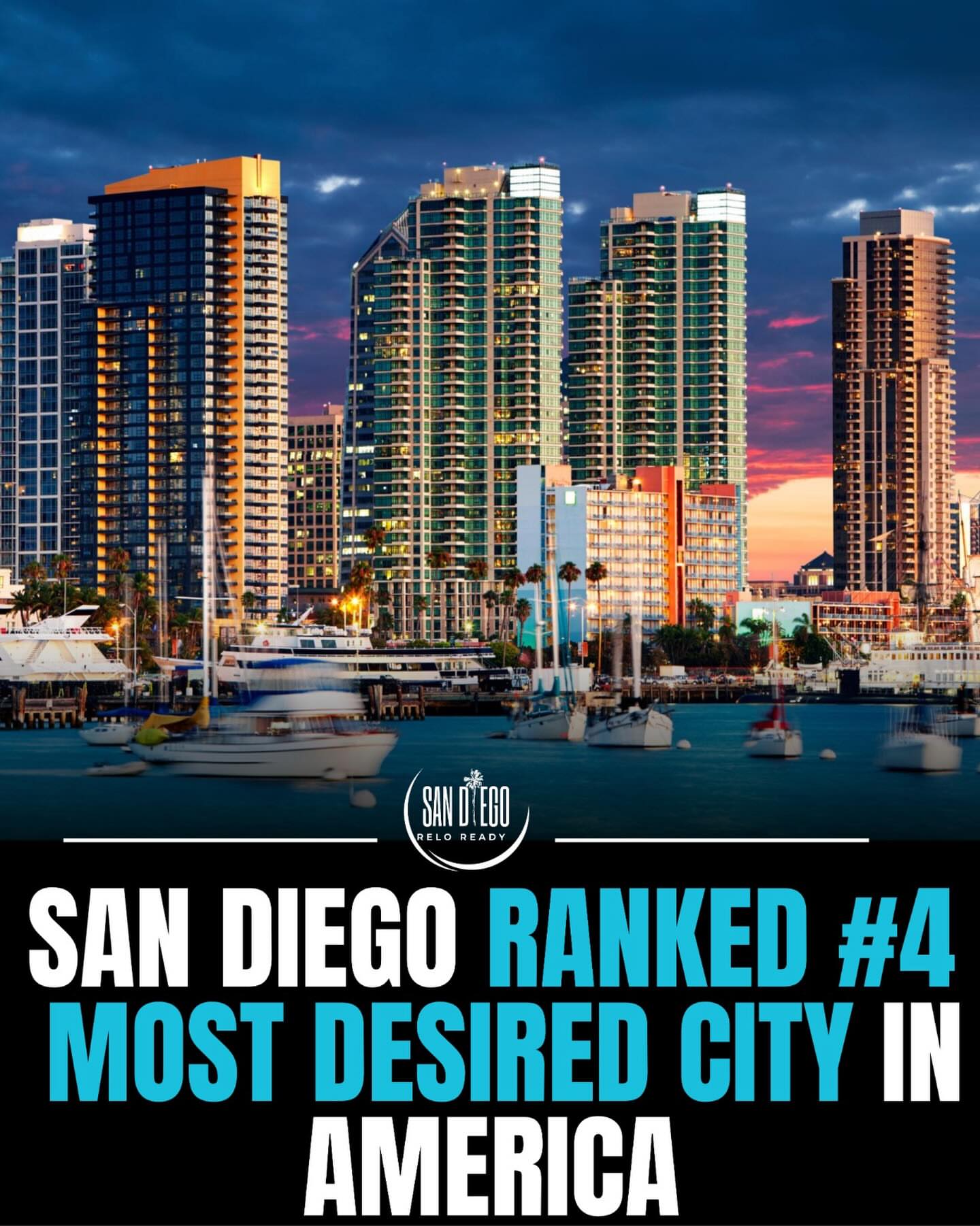 Everyone wants San Diego 🌴 and now there’s data to prove it.

San Diego was ranked the #4 most desired city in America, ahead of cities lik