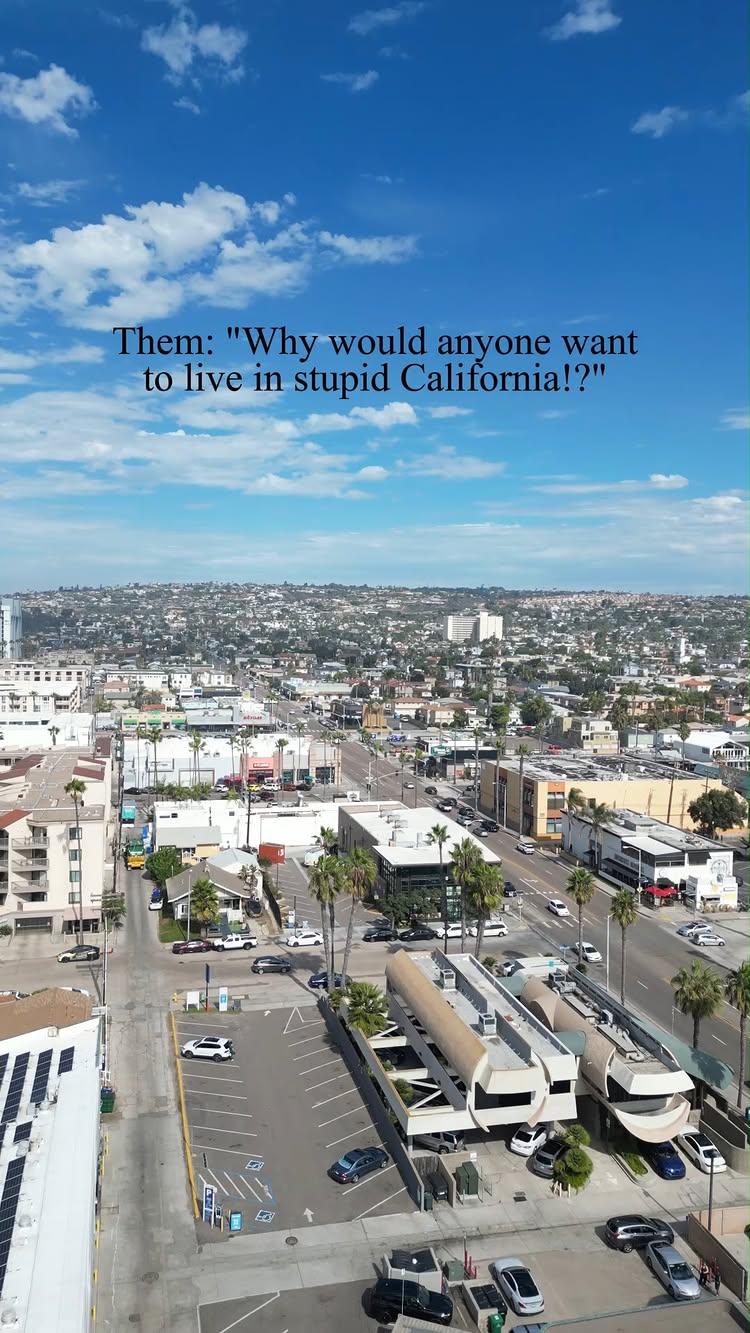 Them : "Why would anyone want to live in stupid California!?"

📍 Follow @sandiegocaliving to stay up to date with the latest news, real est
