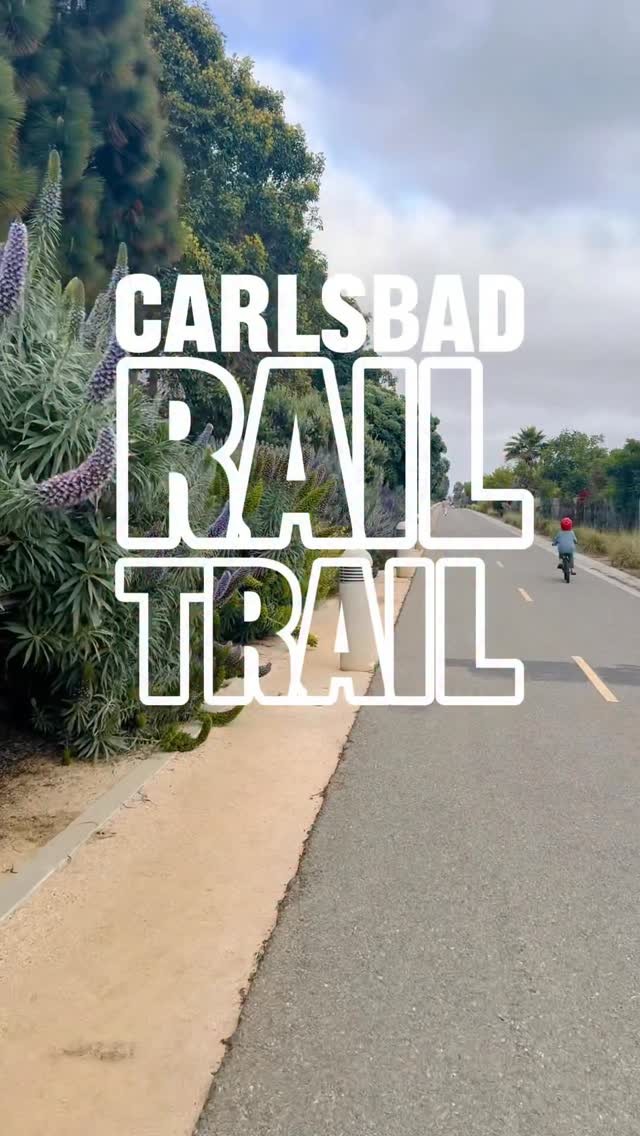 Carlsbad Rail Trail 

🚲 Paved and flat 0.7 mile trail along the train tracks in coastal Carlsbad (runs between Tamarack and Oak/just about 