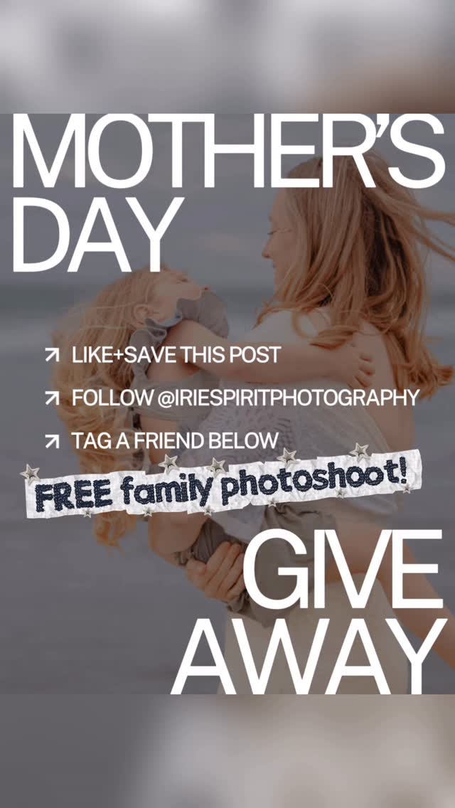 Giveaway now closed- @mshed1990 won!
***Giveaway time! Happy (almost) Mother’s Day! 

I am teaming up with @iriespiritphotography to gift on