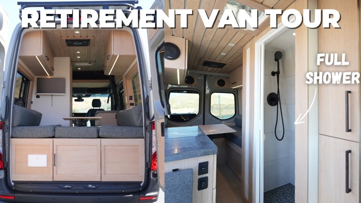 The PERFECT Retirement Van… With a Full Shower in a 144"