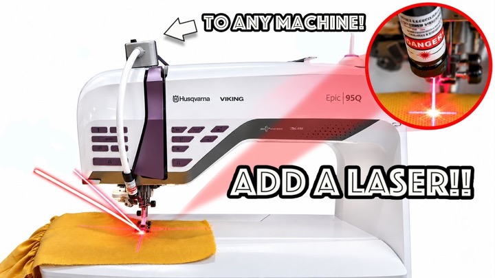 You Can Add A Laser Guide To ANY Sewing Machine Here's How!