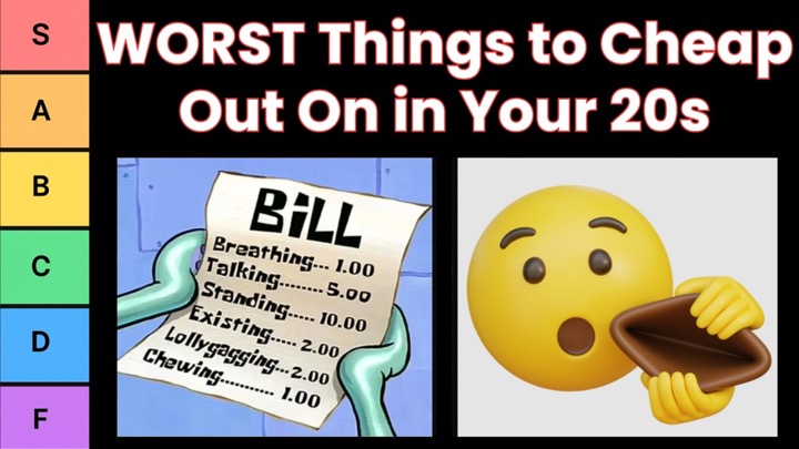 WORST Things to Cheap Out On in Your 20s (Tier List)