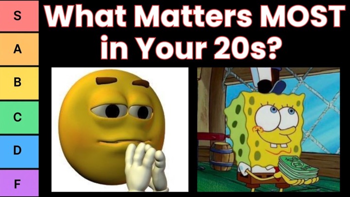 What Matters MOST in Your 20s? (Tier List)