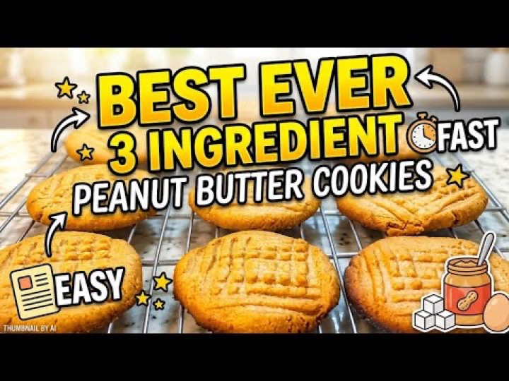 3 ingredient Peanut Butter Cookies-How To Make Old Fashioned Peanut Butter Cookies-Easy Recipe 