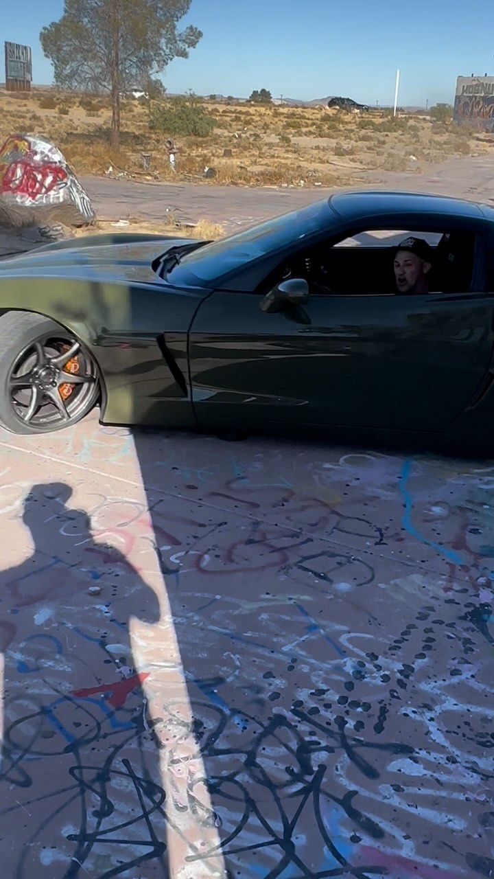 Them: where you mad when you wrecked the corvette? There I am just laughing lol, I was just happy to see my boy was still on his two feet 😂