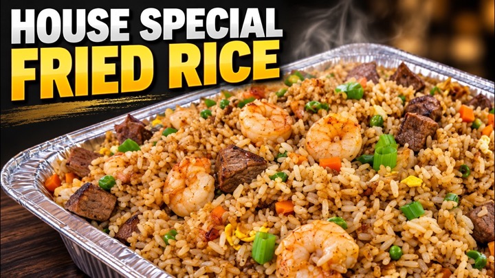 Garlic Butter Fried Rice with Steak and Shrimp in 25 mins