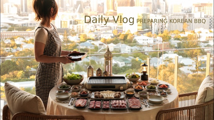 Korean BBQ Sunset Dinner 🥬 Slow Living & Cozy Home Cooking