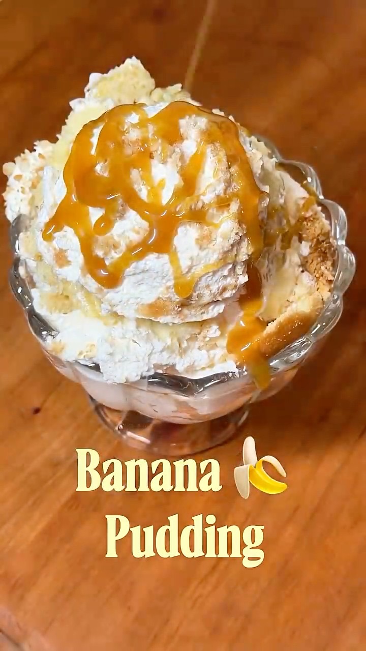 No-Bake Salted Caramel Banana Pudding 🍌🤎 | Easy Southern Dessert!