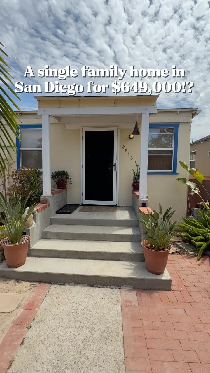 A single family home in San Diego for $649,000?! She IS perfect and a dream come true!!! ✨

#forsale #sandiegorealestate #sandiegorealtor #s