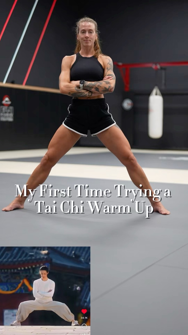 I Tried a Tai Chi Warm Up for the First Time 👀 (credit: @shichuan.kungfu)