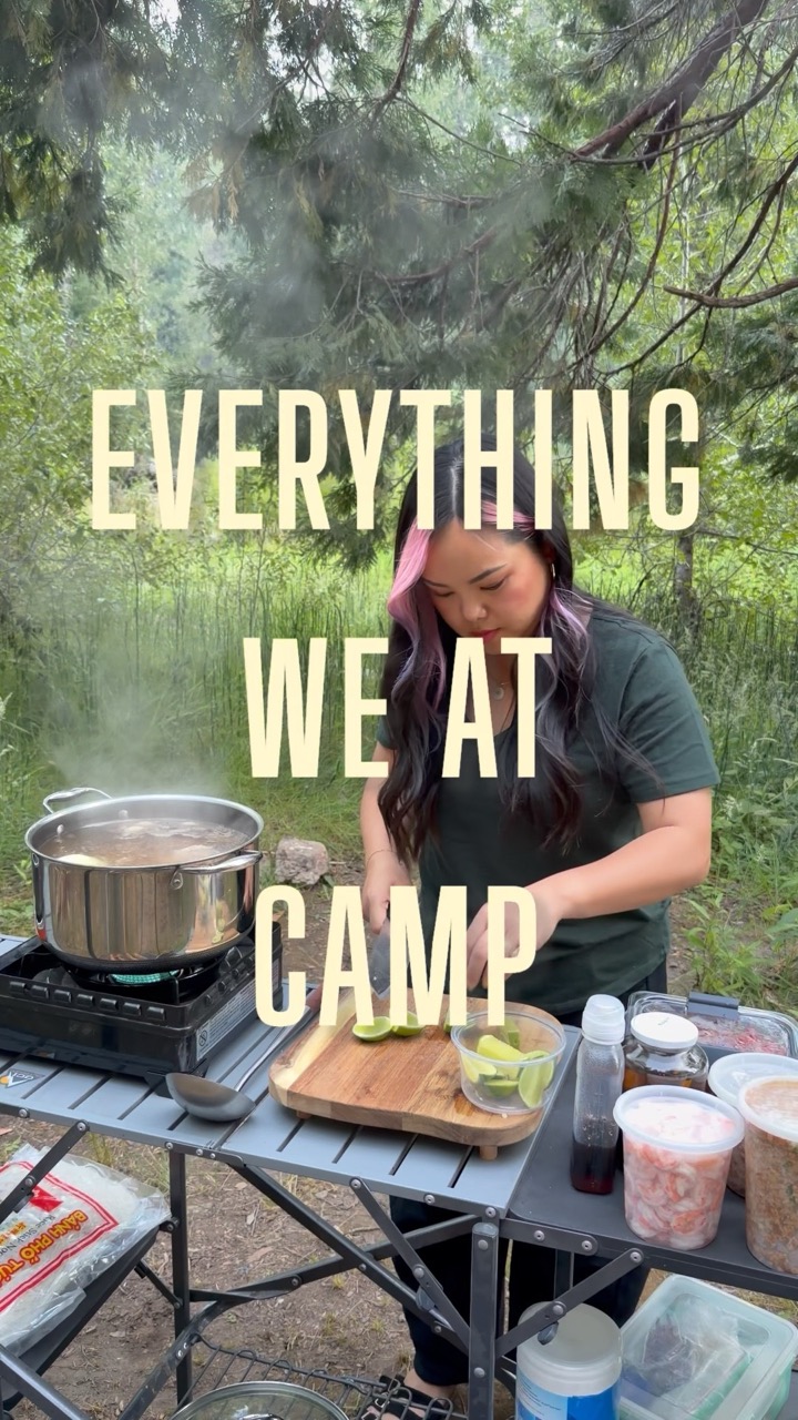 Everything we ATE*  at camp #camping #cooking