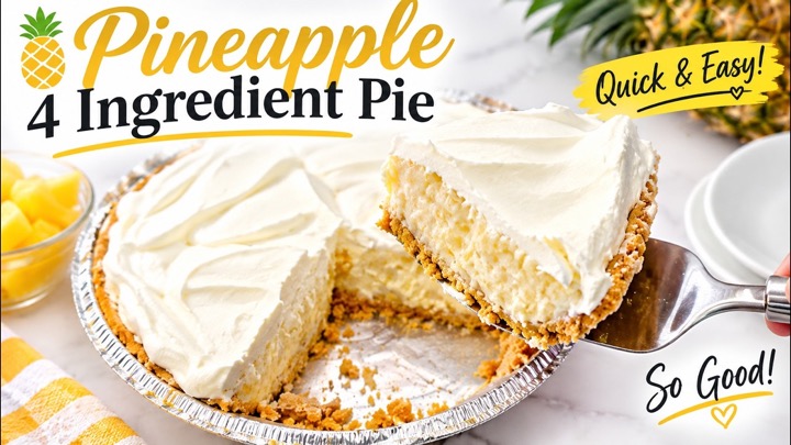 Easy No Bake Pineapple Pie Everyone Asks For | Foolproof