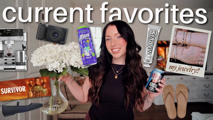 current lifestyle favorites! jewelry I don't take off, clothing, snacks, shows, home & music