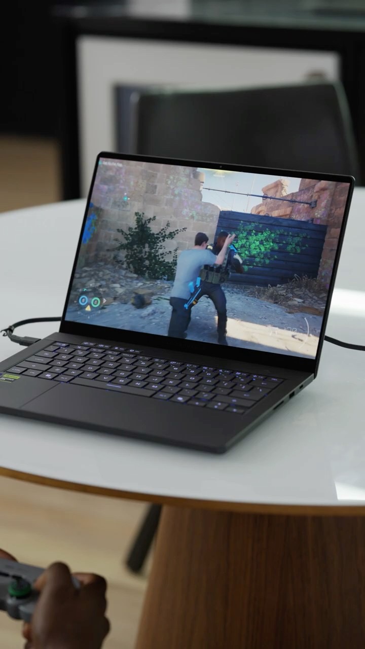 a laptop this thin has no business gaming like this 🤯