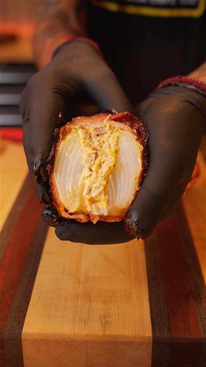 Texas Twinkie Onion Bombs w/ @cookingintheyard #texastwinkies #onionbomb #funny #easyrecipe #bbq