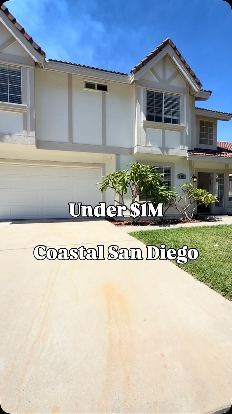 If you’re looking for a home under $1M in coastal San Diego, this one’s worth 45 seconds of your time.

Just 8 miles to the coast…4 beds, 2.