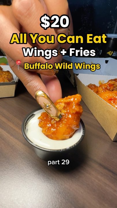 Best All You Cab Eat Deals Part 29: @bwwings is offering unlimited boneless wings & fries for just $20/pp, with the option to upgrade to traditional@bone in for just $5 more. 

Please note that I filmed this inside a Buf