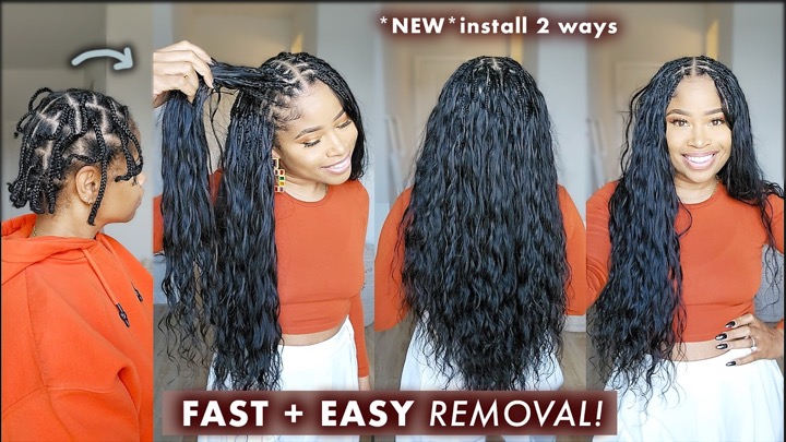 Small Butt-Length Boho Braids in ONLY 3 HOURS!! (miracle knots HACK, all single braids) | Ywigs