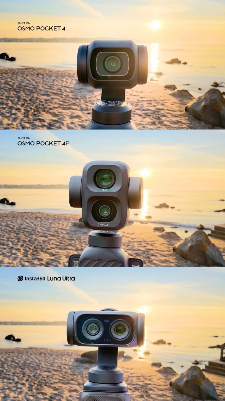 DJI Osmo Pocket 4 / 4P / Insta360 Luna Ultra  - Sunset Showdown #djipocket4 #dji