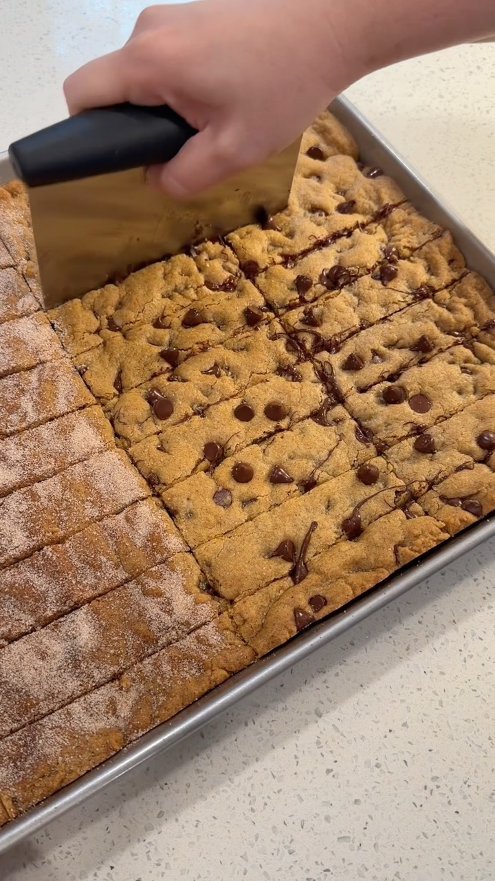 Pumpkin sheet pan cookies for my 5 kids #shorts￼