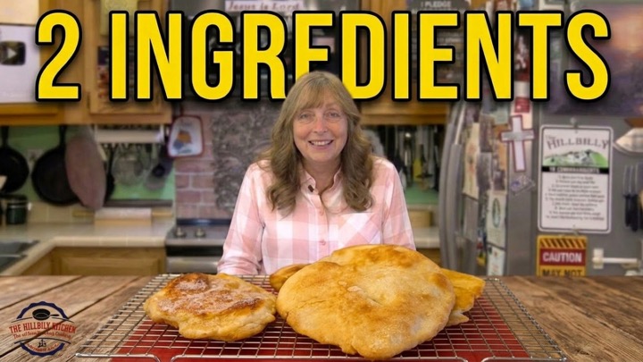 Fresh Bread in 7 Minutes (Only 2 Ingredients!) - The Hillbilly Kitchen #bread #frying #diy #cooking