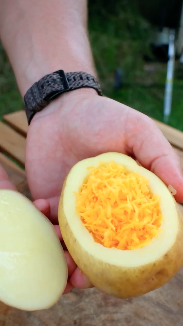 Cool Camp Meal Can Make With Potato, Bacon and Cheese