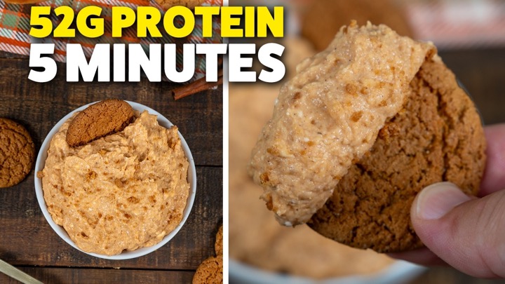 High Protein Pumpkin Cheesecake Dip | No Bake, 5 Minutes