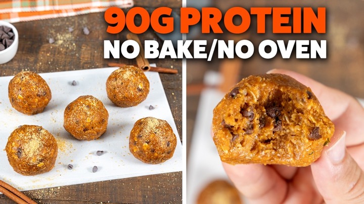 Easy Pumpkin Protein Balls | No Bake Dessert Recipe
