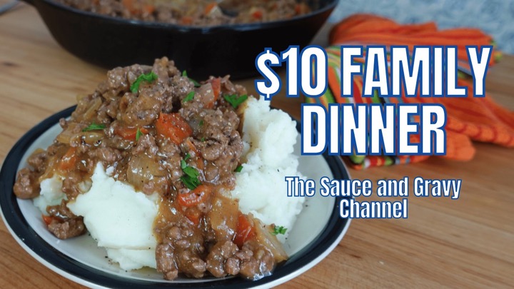 Easy Ground Beef and Gravy | The Best Hamburger Gravy Over Mashed Potatoes | Cheap Comfort Food Meal