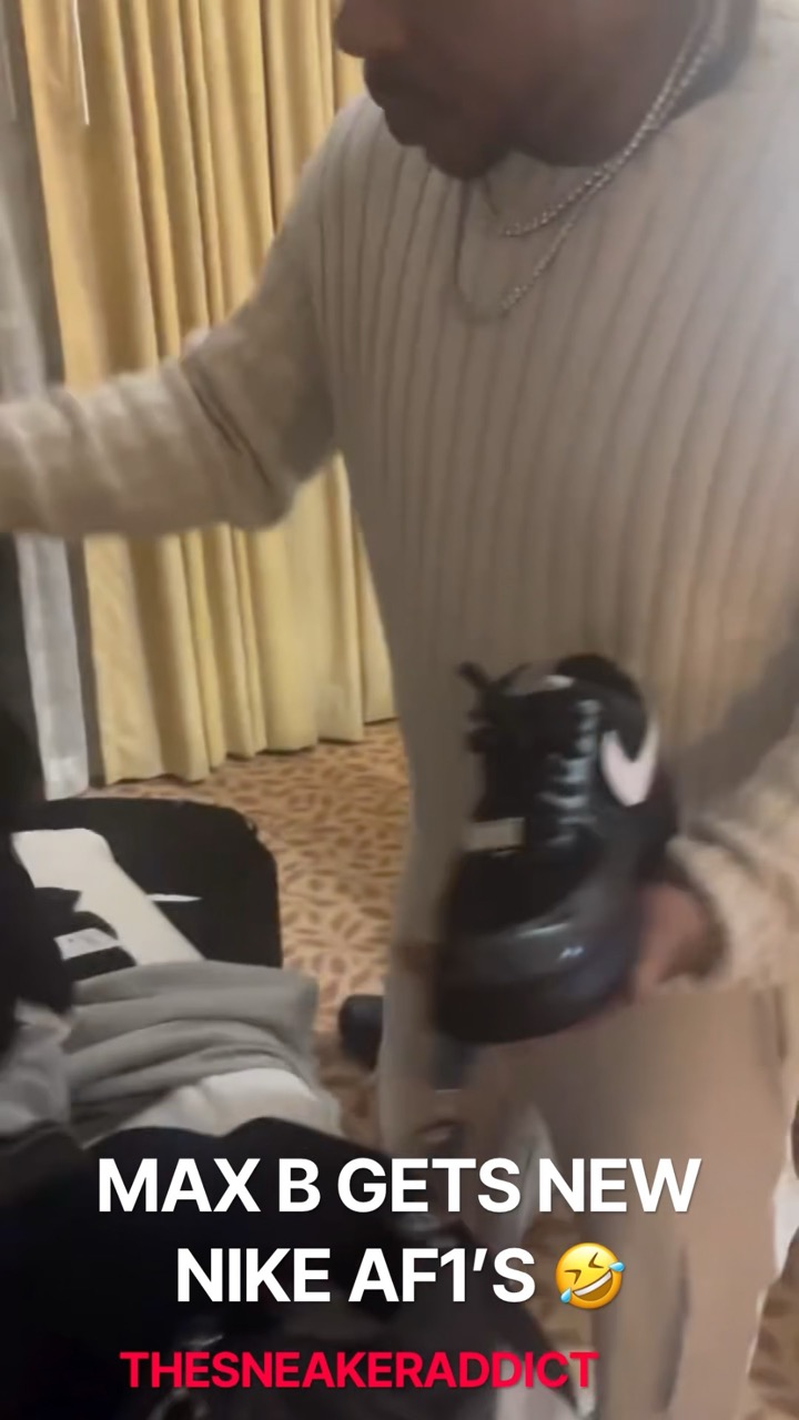 Max B gets New Nike AF1 #sneakers #maxb #fatjoe
