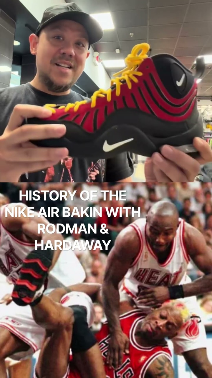 Nike air bakin history with Tim Hardaway & Dennis Rodman #sneakers #nba #sneakerhead