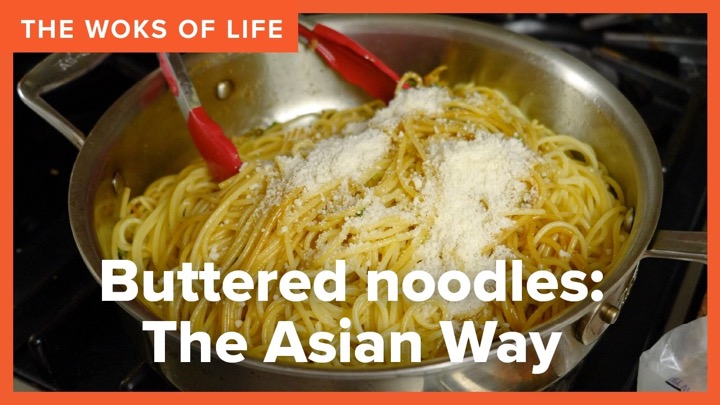 Asian Garlic Noodles (buttery, garlicky, cheesy, and salty!)