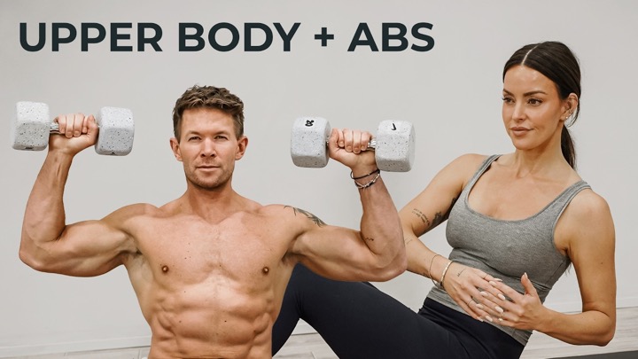 35 MIN UPPER BODY WORKOUT - Arms, Chest, Shoulders & Abs